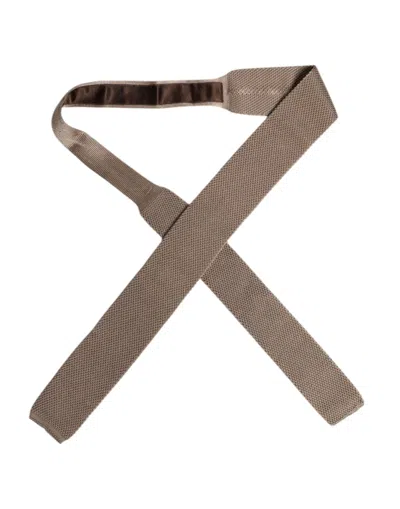 Dolce & Gabbana Brown Silk Adjustable Neckmen's Men's Tie In Brown