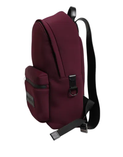 Dolce & Gabbana Burgundy Montreale Tecnico Textile Men Backpack Bag In Burgundy