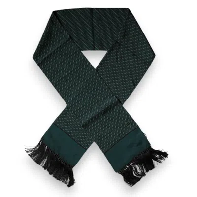 Dolce & Gabbana Dark Green Fantasy Fringes Neck Wrap Scarf In Dark Green