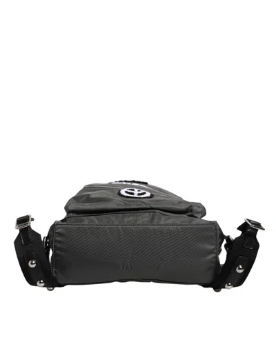 Dolce & Gabbana Gray Nylon Prince Forever School Travel Backpack Bag In Gray