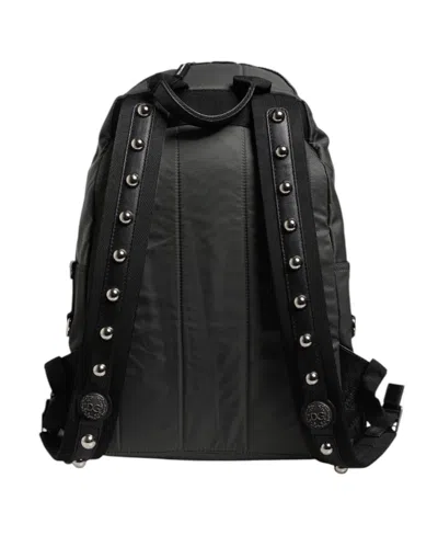 Dolce & Gabbana Gray Nylon Prince Forever School Travel Backpack Bag In Gray