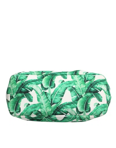 Dolce & Gabbana Green Canvas Botanical Garden Women Tote Bag In Green