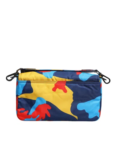Dolce & Gabbana Multicolor Camouflage Nylon Crossbody Men's Bag In Multicolor