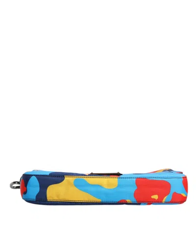 Dolce & Gabbana Multicolor Camouflage Nylon Crossbody Men's Bag In Multicolor