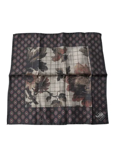 Dolce & Gabbana Multicolor Floral Fantasy Handkerchief Scarf In Multicolor