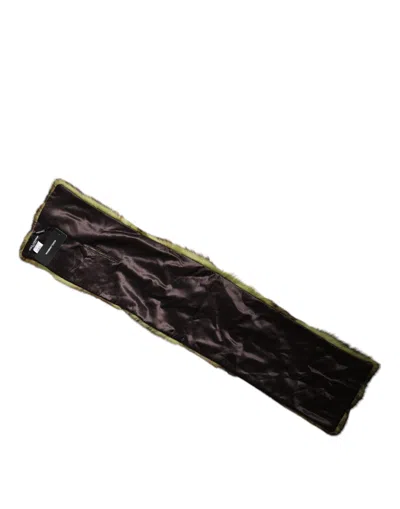 Dolce & Gabbana Multicolor Fur Shawl Neck Wrap Cover Collar Scarf In Multicolor