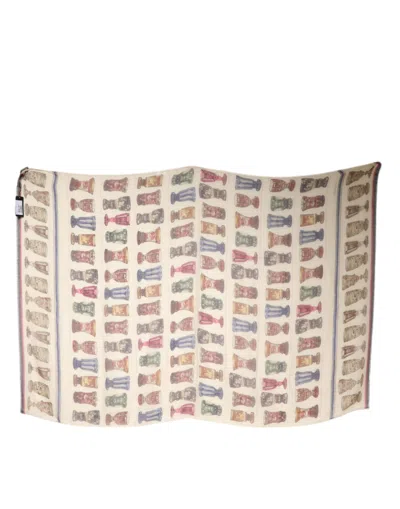 Pre-owned Dolce & Gabbana Multicolor Glass Cashmere Foulard Women's Scarf ()