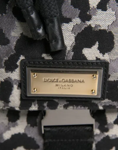 Dolce & Gabbana Multicolor Leopard Jacquard Hobo Crossbody Borse Men's Bag In Multicolor