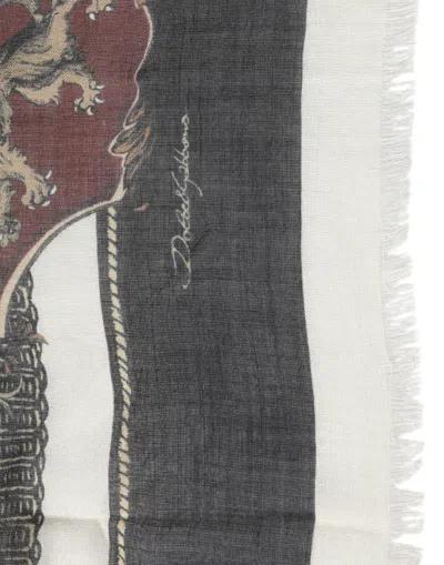 Pre-owned Dolce & Gabbana Multicolor Printed Cashmere Foulard Men's Scarf ()