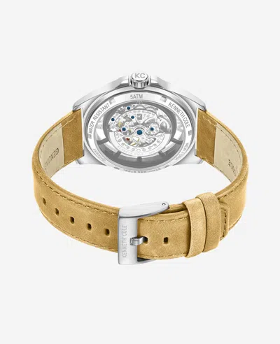 Kenneth Cole Automatic Strap Watch In Tan