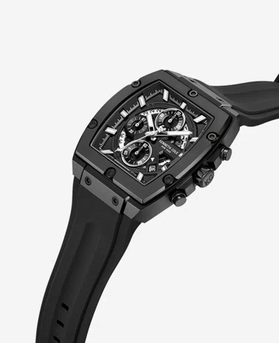 Kenneth Cole Chronograph Sport Silicone Watch In Black