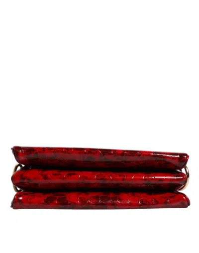 Dolce & Gabbana Red Exotic Leather Dg Logo Women Crossbody Bag In Red