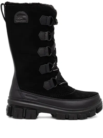 Sorel Tivoli Suede Resort Winter Tall Boots In Black