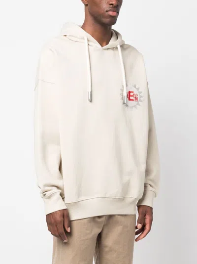 Emporio Armani 'freedom' Hoodie In White