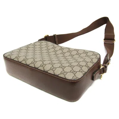 Pre-owned Gucci Interlocking Beige Canvas Shoulder Bag ()