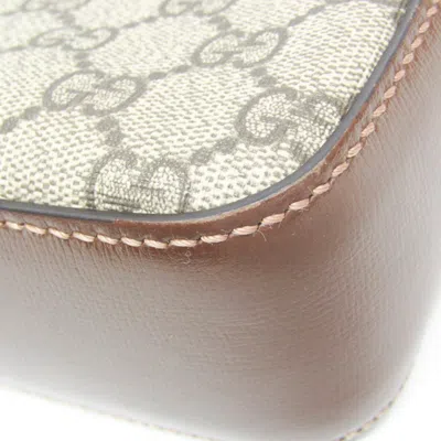 Pre-owned Gucci Interlocking Beige Canvas Shoulder Bag ()