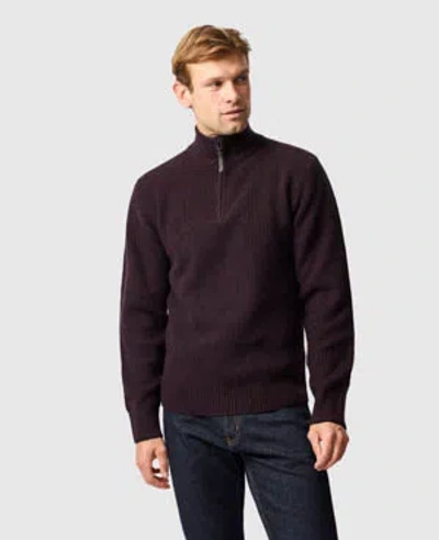 Rodd & Gunn Robbies Road Quarter Zip Sweater In Black Fig