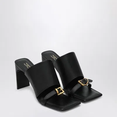 Balenciaga Black Leather Bel Air Sandals In Black
