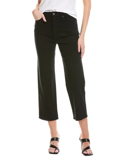 Pistola Casste Black Crop Super High-rise Straight Crop Jean In Black