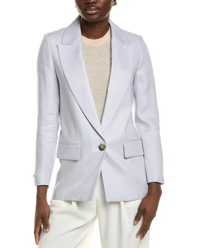 Peserico Linen Blazer In Purple