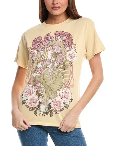 Dirty Cotton Scoundrels Pink Floyd Lady Pink T-shirt In Yellow