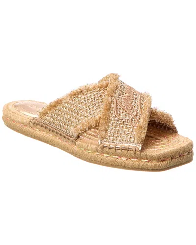 Jimmy Choo Aciel Woven Flat Sandals In Gold