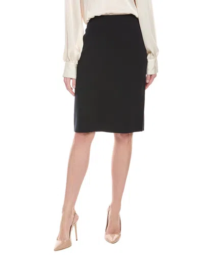 St John St. John Solid Stretch Knit Pencil Skirt In Blue