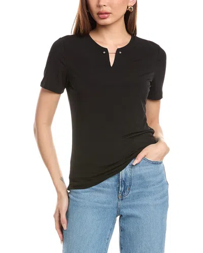 T Tahari Barbell Top In Black