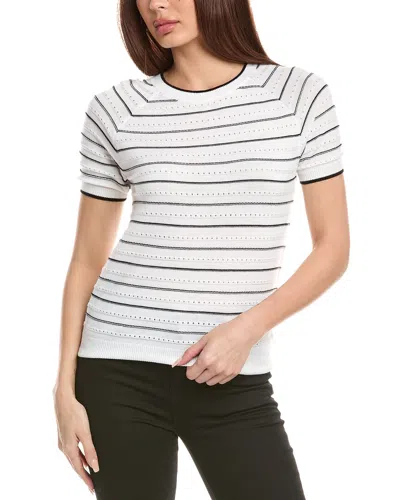 T Tahari Raglan Sweater In White