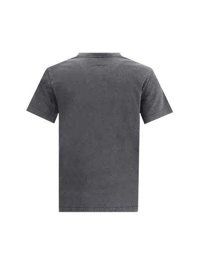 Shop Courrèges T-shirts In Stonewashed Grey