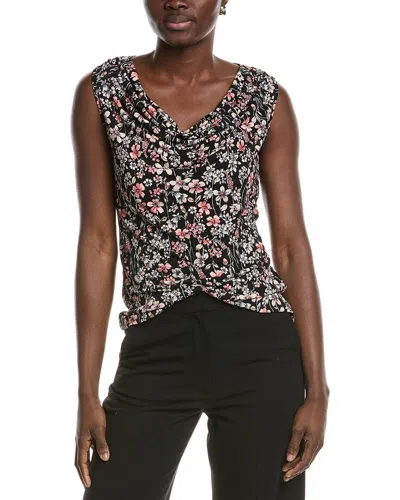 T Tahari Cowl Neck Sleeveless Top In Black
