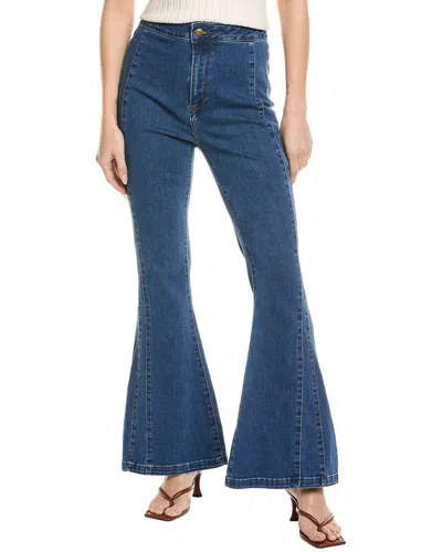 Driftwood Denim Driftwood Jeans Veda Medium Wash Flare Jean In Blue
