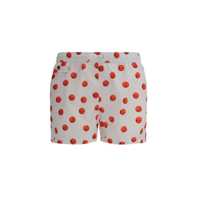 Shop Kiton Logoed Men's Swimshorts In Multi