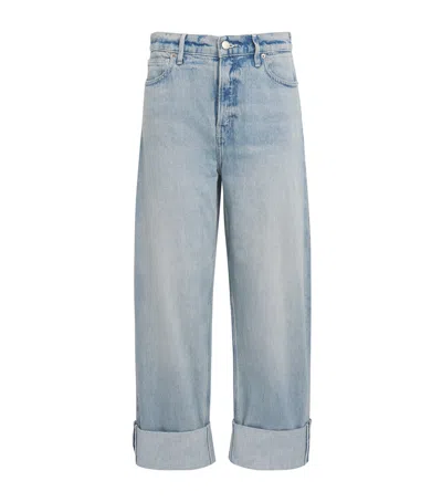 Good American Womens Good Standard Barrel Wide-leg Denim Jeans Indigo890 In Blue