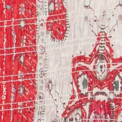 Isabel Marant Étoile Anka Paisley Print Smocked Cotton Sundress In Multi