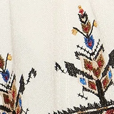 Isabel Marant Étoile Kriss Embroidered Fringed Paperbag Waist Shorts In Neutral