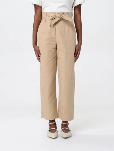 Twinset Woman Pants Beige Size 6 Viscose, Linen, Acetate In Rope