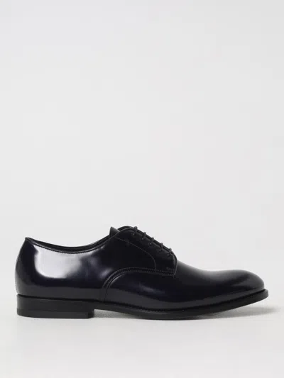 Doucal's Black Solid Lace Up Shoes In Blau