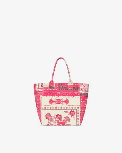 Isabel Marant Floral Print Dual Handles Tote Bag In Red