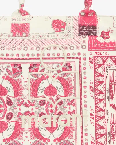 Isabel Marant Floral Print Dual Handles Tote Bag In Red