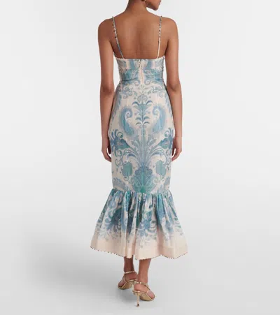 Zimmermann Printed Pattern Linen Blend Dress