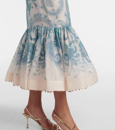 Zimmermann Printed Pattern Linen Blend Dress