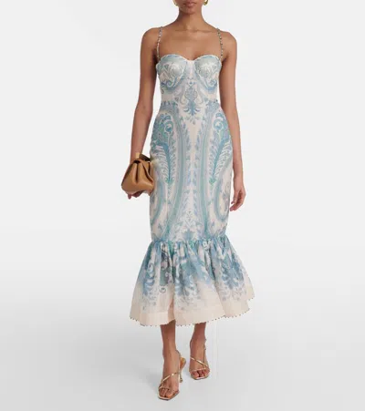 Zimmermann Printed Pattern Linen Blend Dress