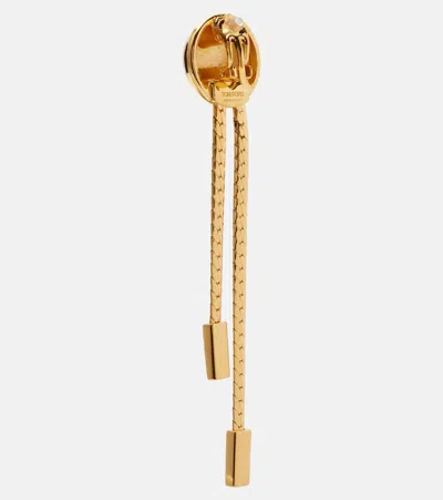 Tom Ford Embellished Clip-on Earrings In Gold