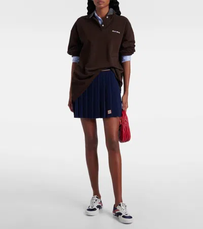 Miu Miu Multicolor Tech Fabric And Suede Gymnasium Sneakers In Animal Print