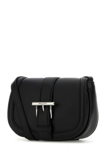 Alexander Mcqueen Women's Leather Mini Satchel Crossbody Bag In Black