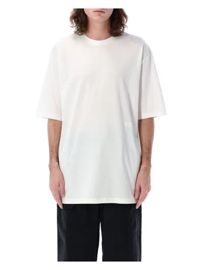 Y-3 White Logo-print T-shirt In White