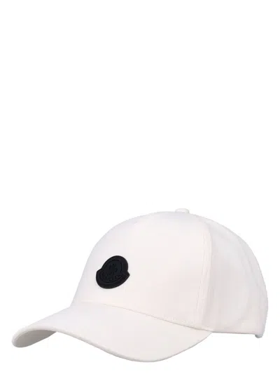 Moncler Cotton Baseball Cap In White