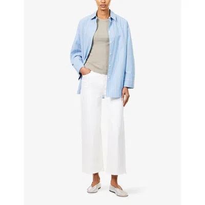 Agolde Low Curve Frayed Jeans In White