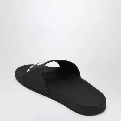 Balenciaga Rubber Slide Sandals For The Pool In Black